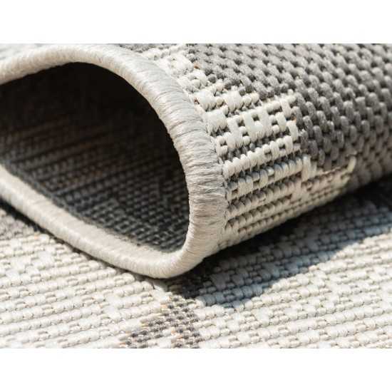 Rug Unique Loom Outdoor Botanical Gray Rectangular 2' 2 x 3' 0