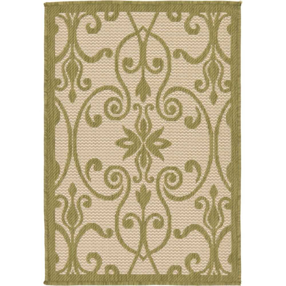 Rug Unique Loom Outdoor Botanical Light Green Rectangular 2' 2 x 3' 0 Rug Unique Loom Outdoor Botanical Light Green Rectangular 2' 2 x 3' 0