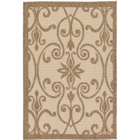 Rug Unique Loom Outdoor Botanical Brown Rectangular 2' 2 x 3' 0