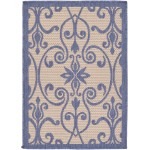 Rug Unique Loom Outdoor Botanical Blue Rectangular 2' 2 x 3' 0