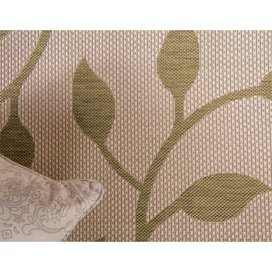 Rug Unique Loom Outdoor Botanical Green Rectangular 2' 2 x 3' 0