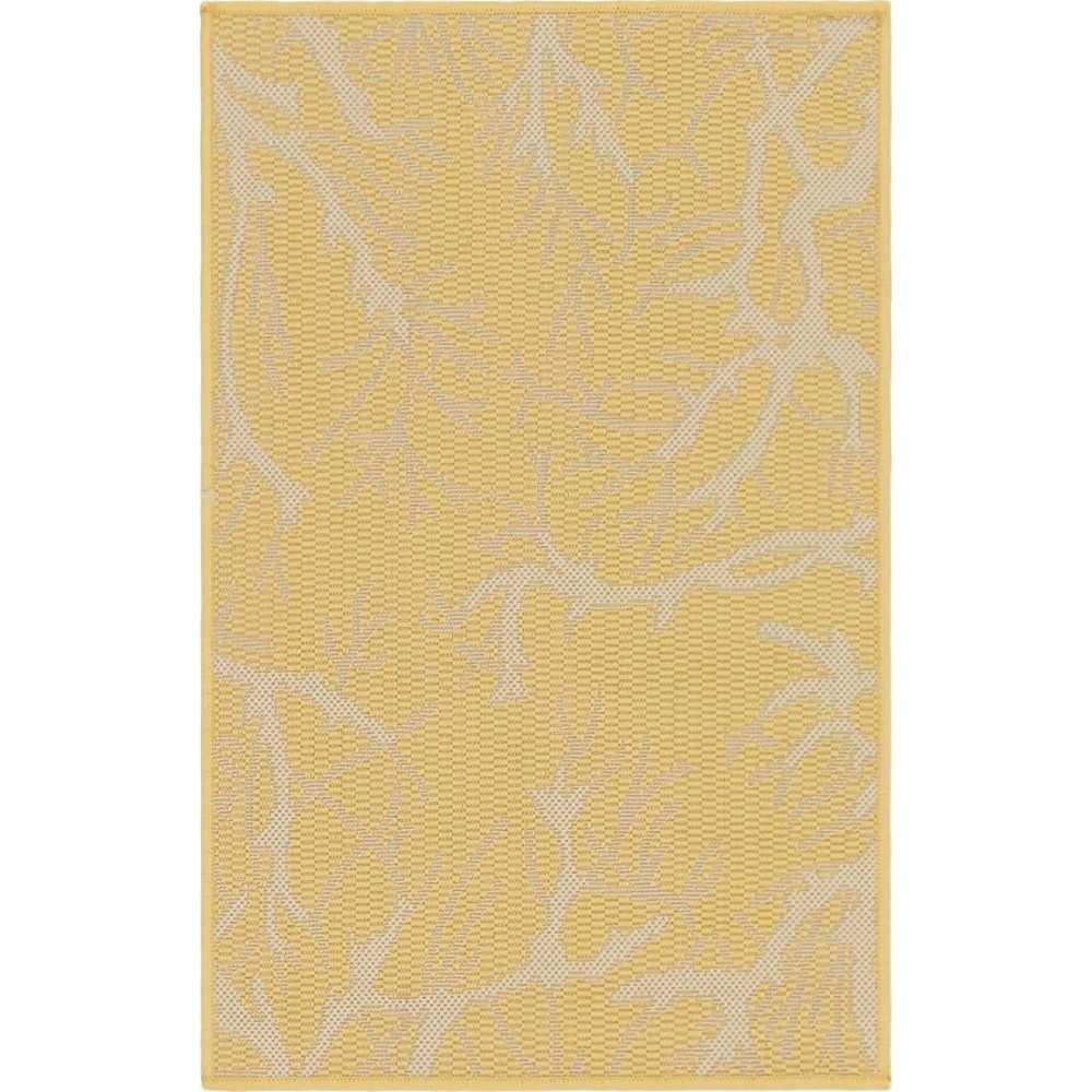 Rug Unique Loom Outdoor Botanical Yellow Rectangular 2' 0 x 3' 0 Rug Unique Loom Outdoor Botanical Yellow Rectangular 2' 0 x 3' 0