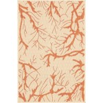 Rug Unique Loom Outdoor Botanical Beige/Terracotta Rectangular 2' 0 x 3' 0