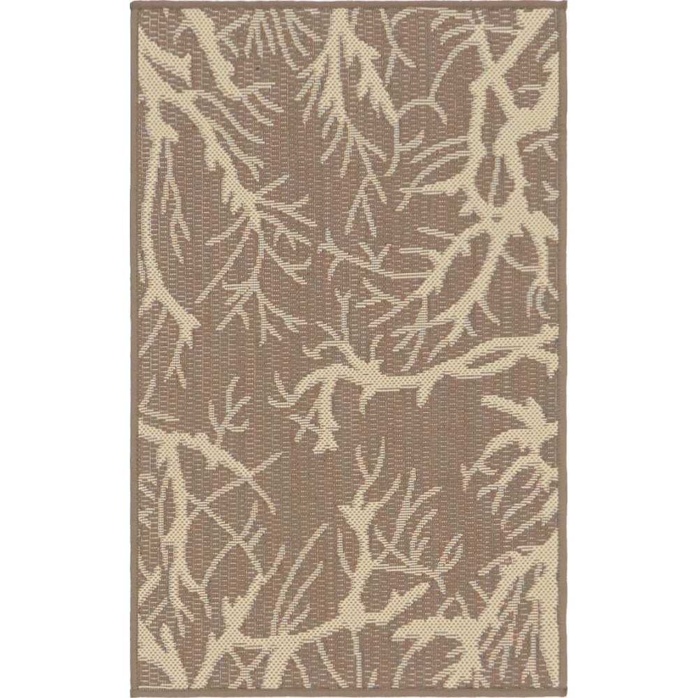 Rug Unique Loom Outdoor Botanical Brown Rectangular 2' 0 x 3' 0 Rug Unique Loom Outdoor Botanical Brown Rectangular 2' 0 x 3' 0