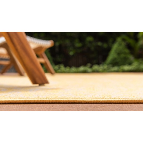 Rug Unique Loom Outdoor Botanical Yellow Rectangular 2' 0 x 3' 0