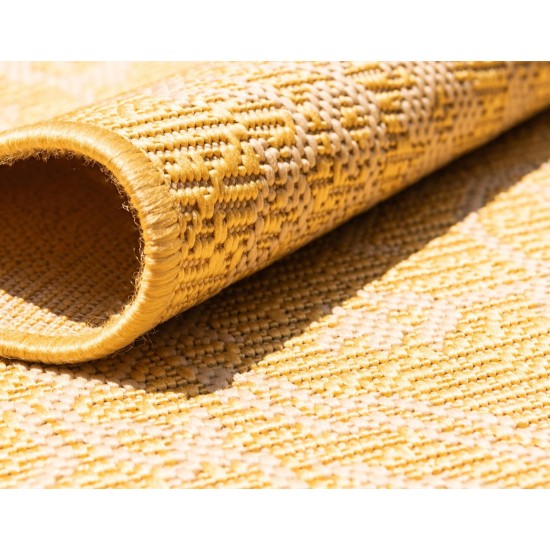 Rug Unique Loom Outdoor Botanical Yellow Rectangular 2' 0 x 3' 0
