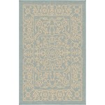 Rug Unique Loom Outdoor Botanical Light Blue Rectangular 2' 0 x 3' 0