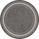 Rug Unique Loom Outdoor Border Black Round 7' 10 x 7' 10