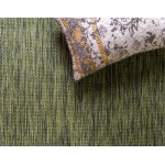 Rug Unique Loom Outdoor Border Green Round 5' 3 x 5' 3