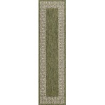 Rug Unique Loom Outdoor Border Green Runner 2' 0 x 8' 0