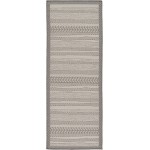 Rug Unique Loom Outdoor Border Gray Runner 2' 2 x 6' 0