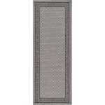 Rug Unique Loom Outdoor Border Gray Runner 2' 2 x 6' 0