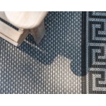 Rug Unique Loom Outdoor Border Gray Runner 2' 2 x 6' 0