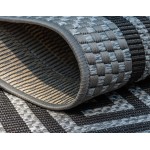 Rug Unique Loom Outdoor Border Gray Runner 2' 2 x 6' 0