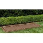 Rug Unique Loom Outdoor Border Brown Runner 2' 2 x 6' 0