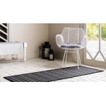 Rug Unique Loom Outdoor Border Gray Runner 2' 2 x 6' 0