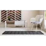 Rug Unique Loom Outdoor Border Gray Runner 2' 2 x 6' 0