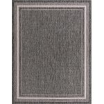 Rug Unique Loom Outdoor Border Black Rectangular 10' 0 x 13' 0