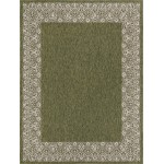Rug Unique Loom Outdoor Border Green Rectangular 9' 10 x 13' 0