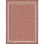 Rug Unique Loom Outdoor Border Rust Red Rectangular 9' 0 x 12' 0