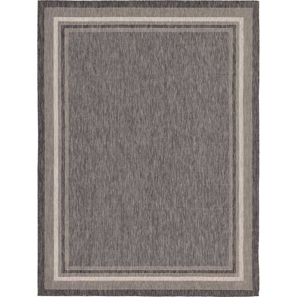 Rug Unique Loom Outdoor Border Black Rectangular 9' 0 x 12' 0 Rug Unique Loom Outdoor Border Black Rectangular 9' 0 x 12' 0