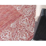 Rug Unique Loom Outdoor Border Rust Red Rectangular 9' 0 x 12' 0