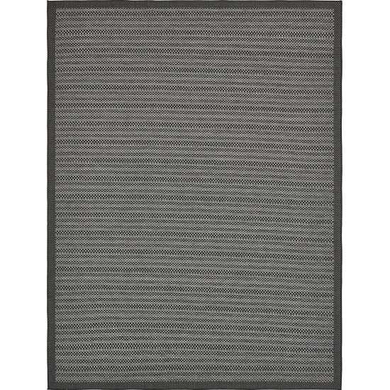 Rug Unique Loom Outdoor Border Gray Rectangular 9' 0 x 12' 0