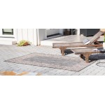 Rug Unique Loom Outdoor Border Charcoal Gray Rectangular 8' 0 x 11' 4