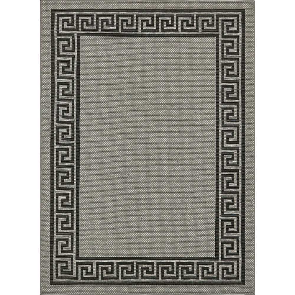 Rug Unique Loom Outdoor Border Gray Rectangular 8' 0 x 11' 4 Rug Unique Loom Outdoor Border Gray Rectangular 8' 0 x 11' 4