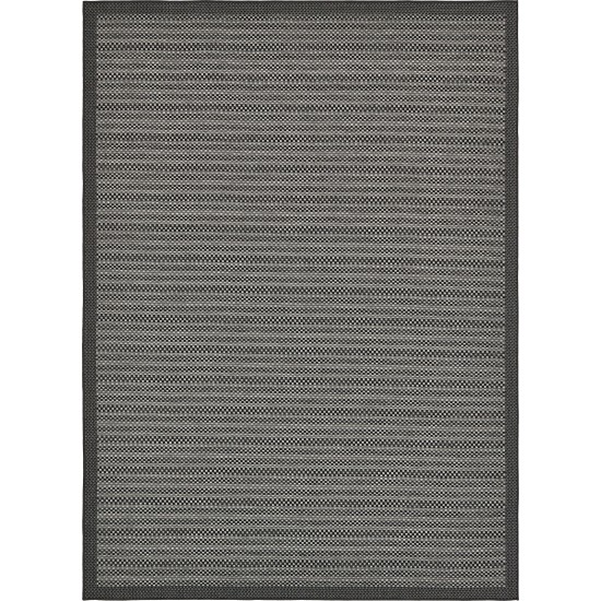 Rug Unique Loom Outdoor Border Gray Rectangular 8' 0 x 11' 4