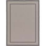 Rug Unique Loom Outdoor Border Gray Rectangular 7' 0 x 10' 0