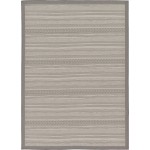 Rug Unique Loom Outdoor Border Gray Rectangular 7' 0 x 10' 0