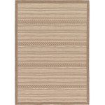 Rug Unique Loom Outdoor Border Brown Rectangular 7' 0 x 10' 0