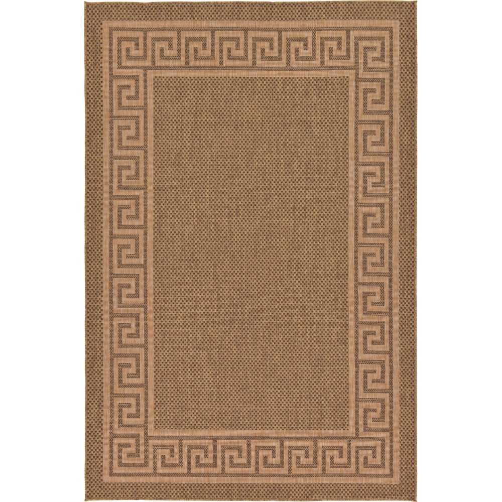 Rug Unique Loom Outdoor Border Brown Rectangular 7' 0 x 10' 0 Rug Unique Loom Outdoor Border Brown Rectangular 7' 0 x 10' 0