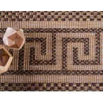 Rug Unique Loom Outdoor Border Brown Rectangular 7' 0 x 10' 0
