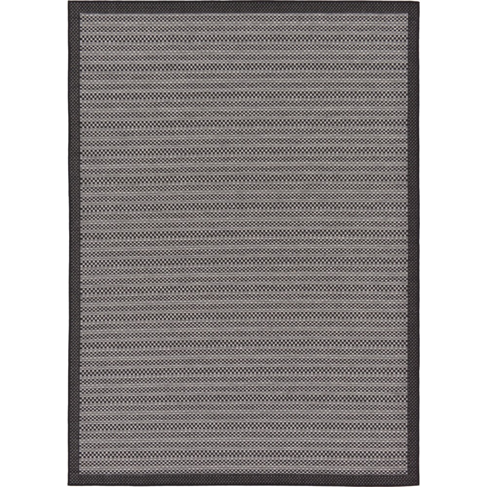 Rug Unique Loom Outdoor Border Gray Rectangular 7' 0 x 10' 0 Rug Unique Loom Outdoor Border Gray Rectangular 7' 0 x 10' 0