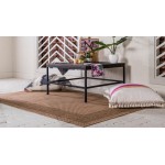 Rug Unique Loom Outdoor Border Light Brown Rectangular 7' 0 x 9' 7