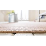 Rug Unique Loom Outdoor Border Light Brown Rectangular 7' 0 x 9' 7