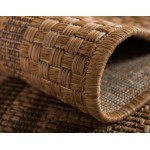 Rug Unique Loom Outdoor Border Light Brown Rectangular 7' 0 x 9' 7