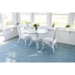 Rug Unique Loom Outdoor Border Aquamarine Rectangular 6' 0 x 9' 0