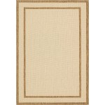 Rug Unique Loom Outdoor Border Brown Rectangular 6' 0 x 9' 0