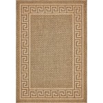 Rug Unique Loom Outdoor Border Brown Rectangular 6' 0 x 9' 0