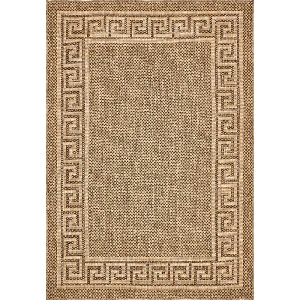 Rug Unique Loom Outdoor Border Brown Rectangular 6' 0 x 9' 0 Rug Unique Loom Outdoor Border Brown Rectangular 6' 0 x 9' 0