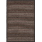 Rug Unique Loom Outdoor Border Black Rectangular 6' 0 x 9' 0