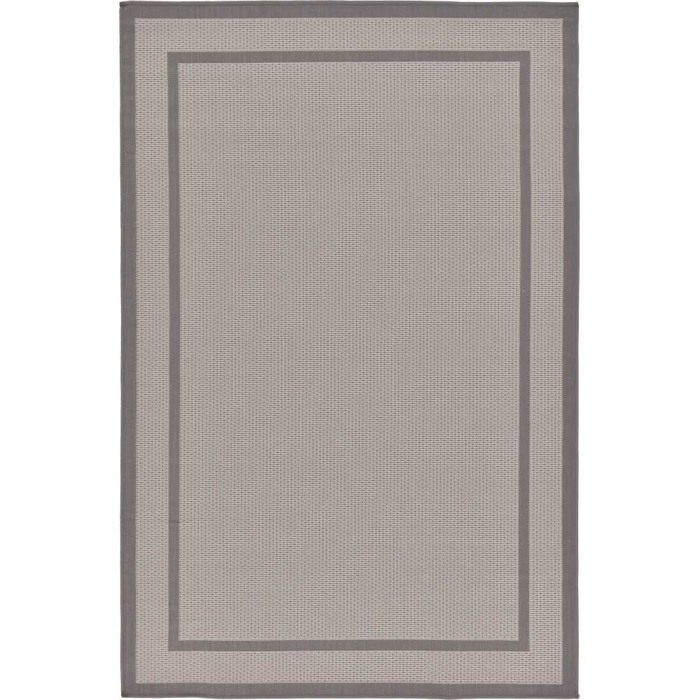 Rug Unique Loom Outdoor Border Gray Rectangular 5' 3 x 8' 0 Rug Unique Loom Outdoor Border Gray Rectangular 5' 3 x 8' 0