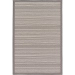 Rug Unique Loom Outdoor Border Gray Rectangular 5' 3 x 8' 0