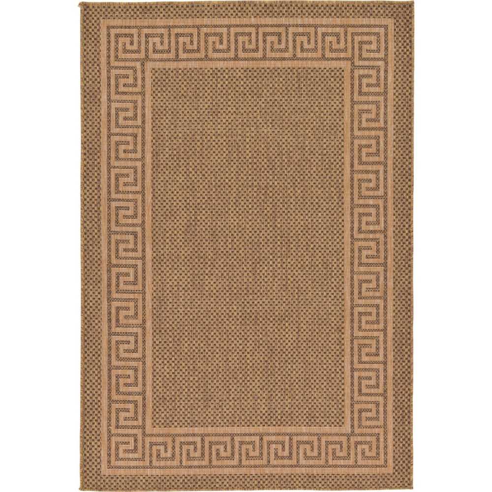 Rug Unique Loom Outdoor Border Brown Rectangular 5' 3 x 8' 0 Rug Unique Loom Outdoor Border Brown Rectangular 5' 3 x 8' 0