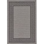 Rug Unique Loom Outdoor Border Gray Rectangular 5' 3 x 8' 0
