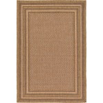 Rug Unique Loom Outdoor Border Brown Rectangular 5' 3 x 8' 0