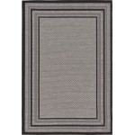 Rug Unique Loom Outdoor Border Gray Rectangular 5' 3 x 8' 0